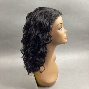 Hayden Long Wavy #1B Off Black Premium Synthetic Lace Part Wig